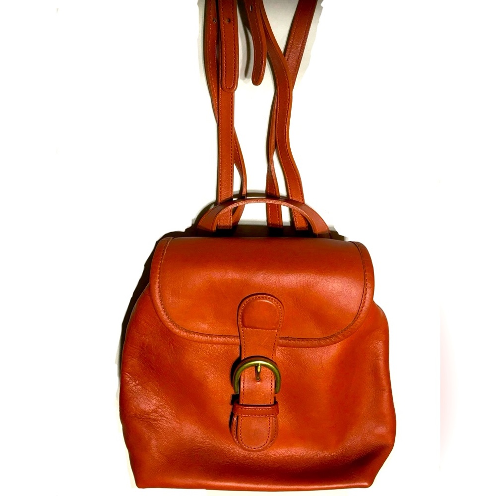Coach Vintage Red Leather Rucksack Backpack Small USA 4152 EUC